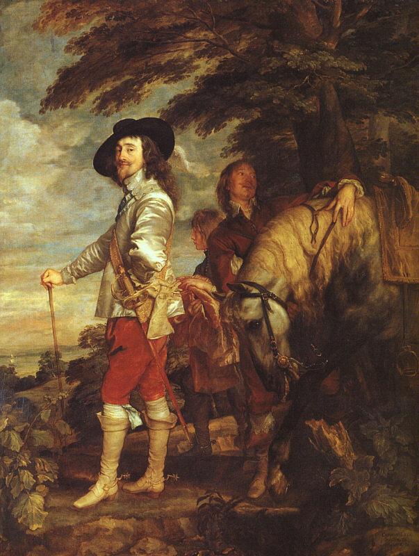 DYCK, Sir Anthony Van Charles I: King of England at the Hunt drh oil painting picture